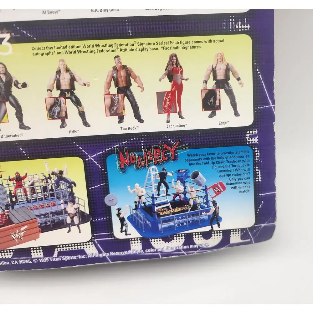1999 Jakks WWF DTA TOUR 2 Al Snow w/ Head and Trash Can Sealed on Card Vintage